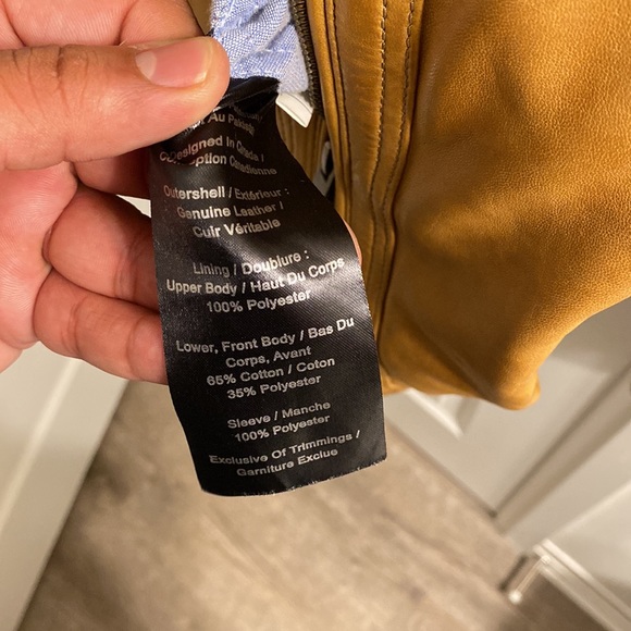 Brand New Tan Genuine leather mens jacket from Danier Leather - Picture 16 of 16